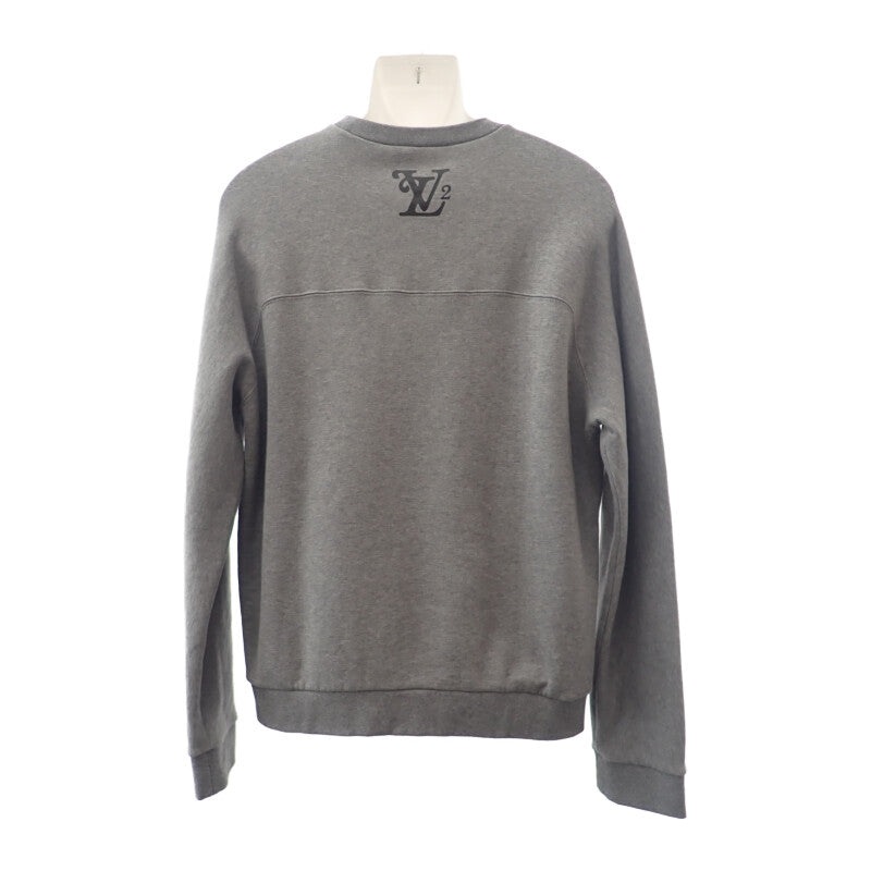 ルイヴィトン LOUIS VUITTON スクエアード LVスウェットシャツ L HJY13WUYR 1A7X6Z スウェット コットン グレー メンズ【中古】【ABランク】