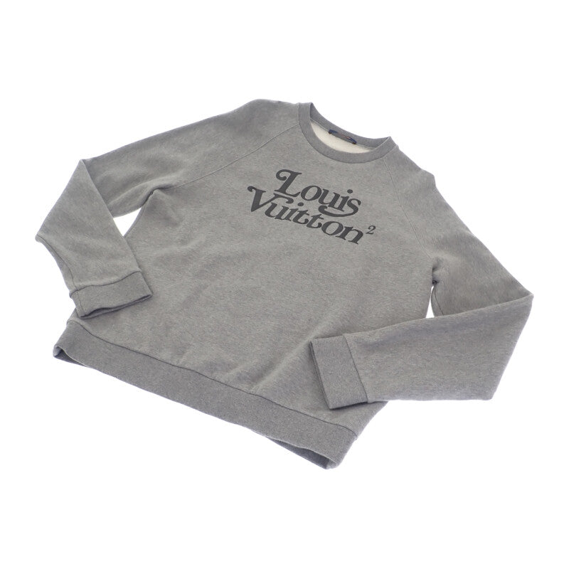 ルイヴィトン LOUIS VUITTON スクエアード LVスウェットシャツ L HJY13WUYR 1A7X6Z スウェット コットン グレー メンズ【中古】【ABランク】