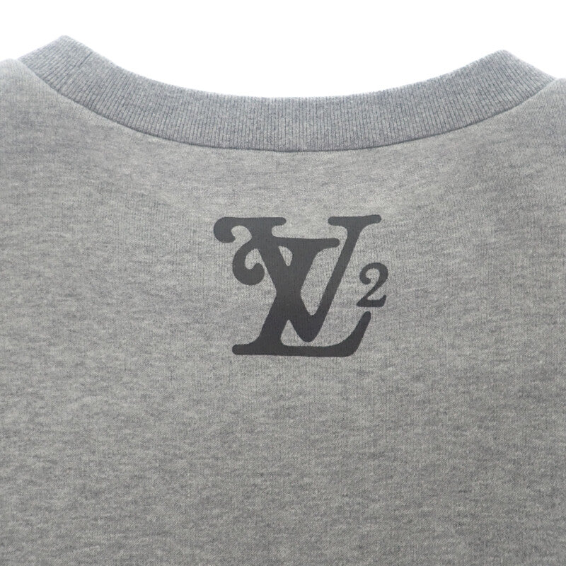 ルイヴィトン LOUIS VUITTON スクエアード LVスウェットシャツ L HJY13WUYR 1A7X6Z スウェット コットン グレー メンズ【中古】【ABランク】