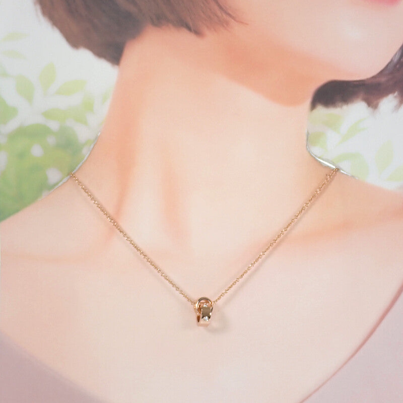 ブルガリ BVLGARI ローマンソルベ 5Pダイヤ 354028 ネックレス K18ピンクゴールド ダイヤモンド レディース【中古】【Aランク】