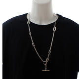 エルメス HERMES シェーヌダンクル ファランドール 80 ロング ネックレス シルバー925 レディース メンズ【中古】【Aランク】