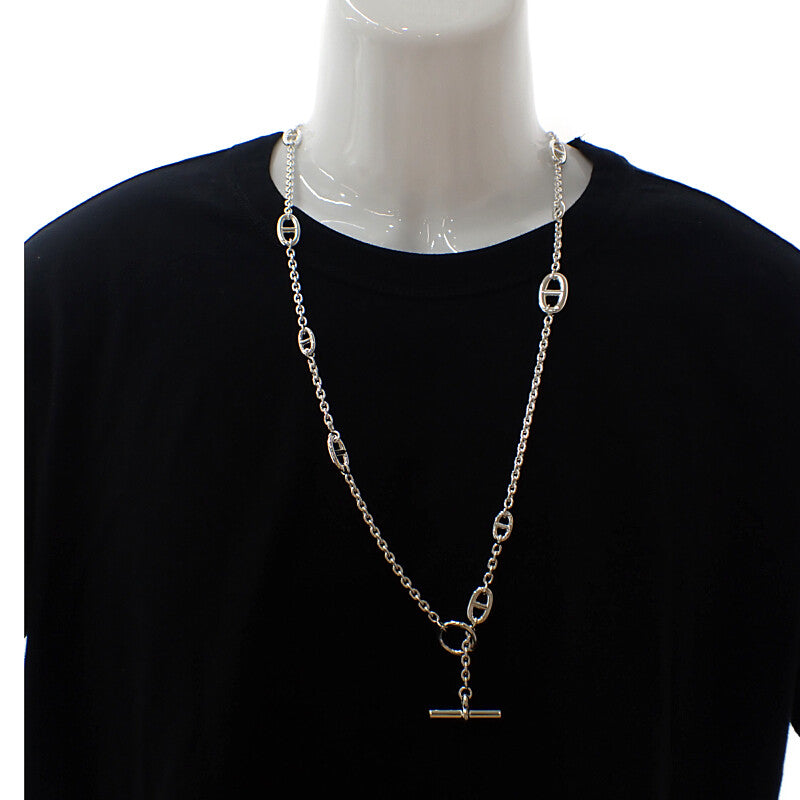 エルメス HERMES シェーヌダンクル ファランドール 80 ロング ネックレス シルバー925 レディース メンズ【中古】【Aランク】