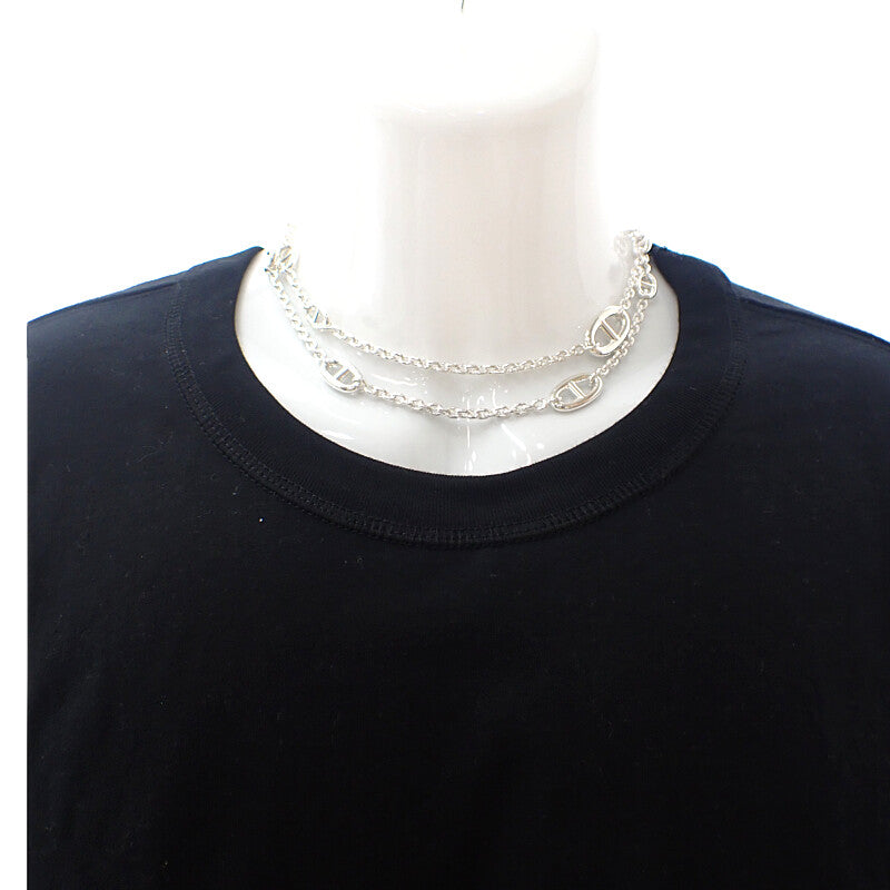 エルメス HERMES シェーヌダンクル ファランドール 80 ロング ネックレス シルバー925 レディース メンズ【中古】【Aランク】