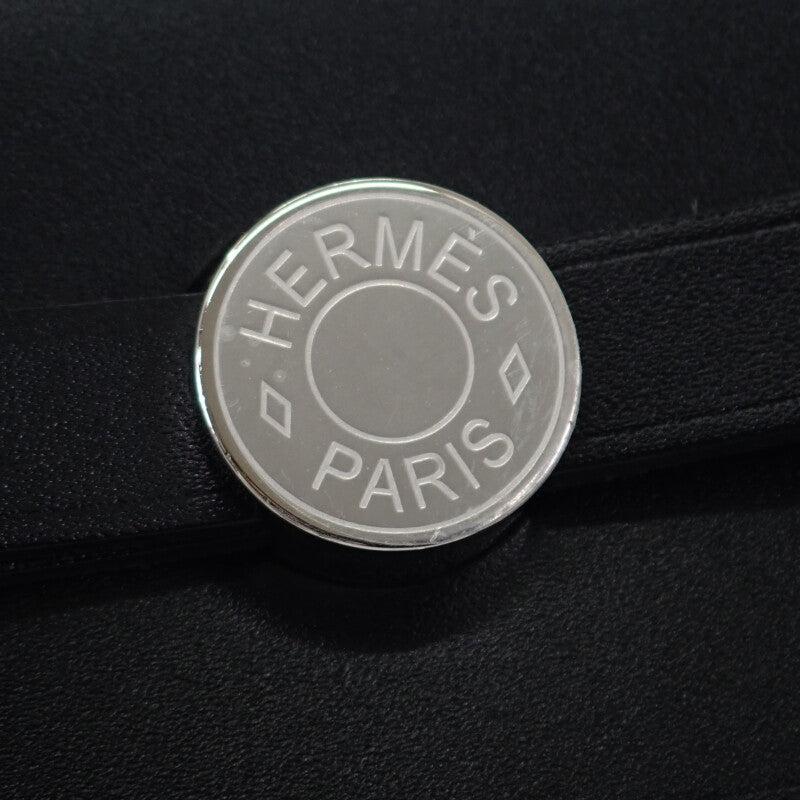 エルメス HERMES エールバッグジップミニ W刻印 ショルダーバッグ ヴァッシュハンター トワルミリタリー ダークブロンズ シルバー金具 レディース【中古】【Aランク】