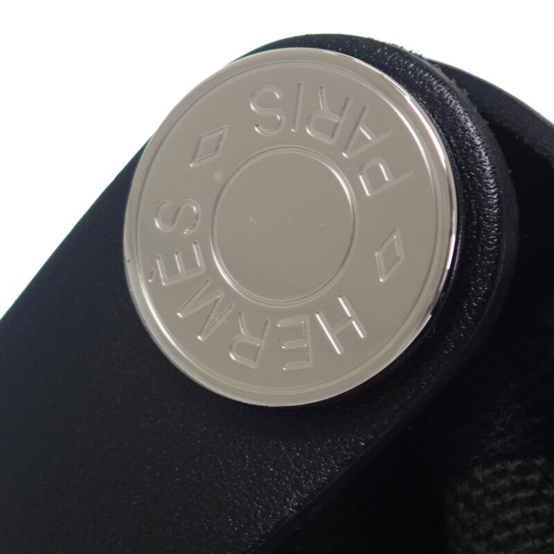 エルメス HERMES エールバッグジップミニ W刻印 ショルダーバッグ ヴァッシュハンター トワルミリタリー ダークブロンズ シルバー金具 レディース【中古】【Aランク】