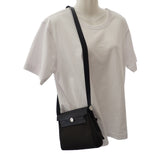 エルメス HERMES エールバッグジップミニ W刻印 ショルダーバッグ ヴァッシュハンター トワルミリタリー ダークブロンズ シルバー金具 レディース【中古】【Aランク】