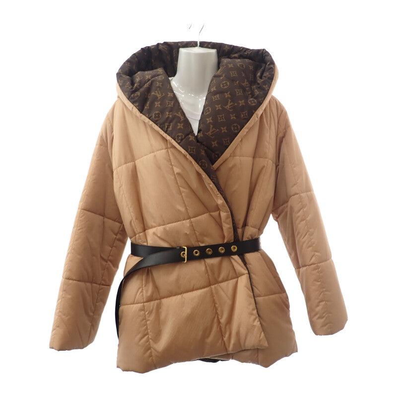 ルイヴィトン LOUIS VUITTON ショートピローパファーラップコート 34 1AA829 ナイロンジャケット ナイロン ベージュ レディース【中古】【Aランク】