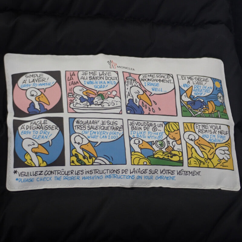 モンクレール MONCLER BLAVET ブラべ 0 E20934987125 C0071 ダウンジャケット ポリエステル コットン ダウン90%/フェザー10％ ブラック レディース【中古】【Aランク】