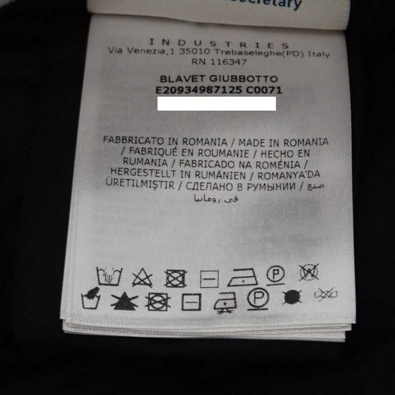 モンクレール MONCLER BLAVET ブラべ 0 E20934987125 C0071 ダウンジャケット ポリエステル コットン ダウン90%/フェザー10％ ブラック レディース【中古】【Aランク】