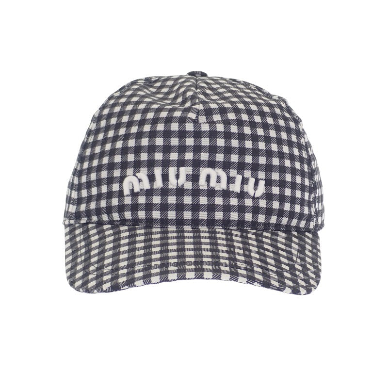 ミュウミュウ MIUMIU ベースボールキャップ 5HC179 2B4L F0967 キャップ シルク ブラック レディース【中古】【Aランク】