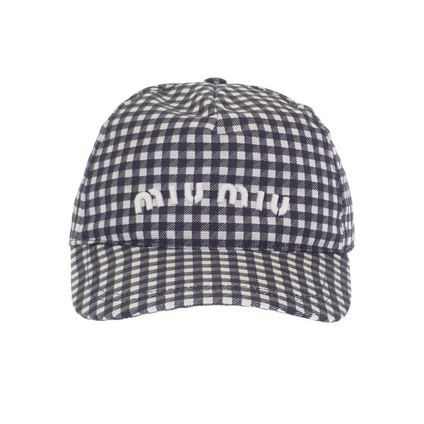 ミュウミュウ MIUMIU ベースボールキャップ 5HC179 2B4L F0967 キャップ シルク ブラック レディース【中古】【Aランク】