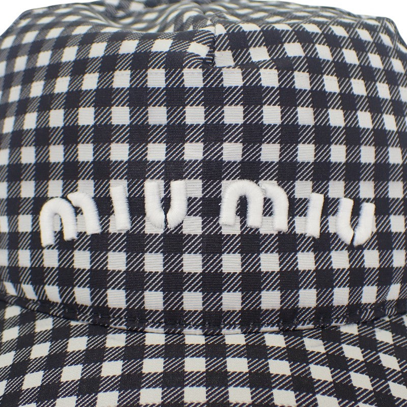 ミュウミュウ MIUMIU ベースボールキャップ 5HC179 2B4L F0967 キャップ シルク ブラック レディース【中古】【Aランク】