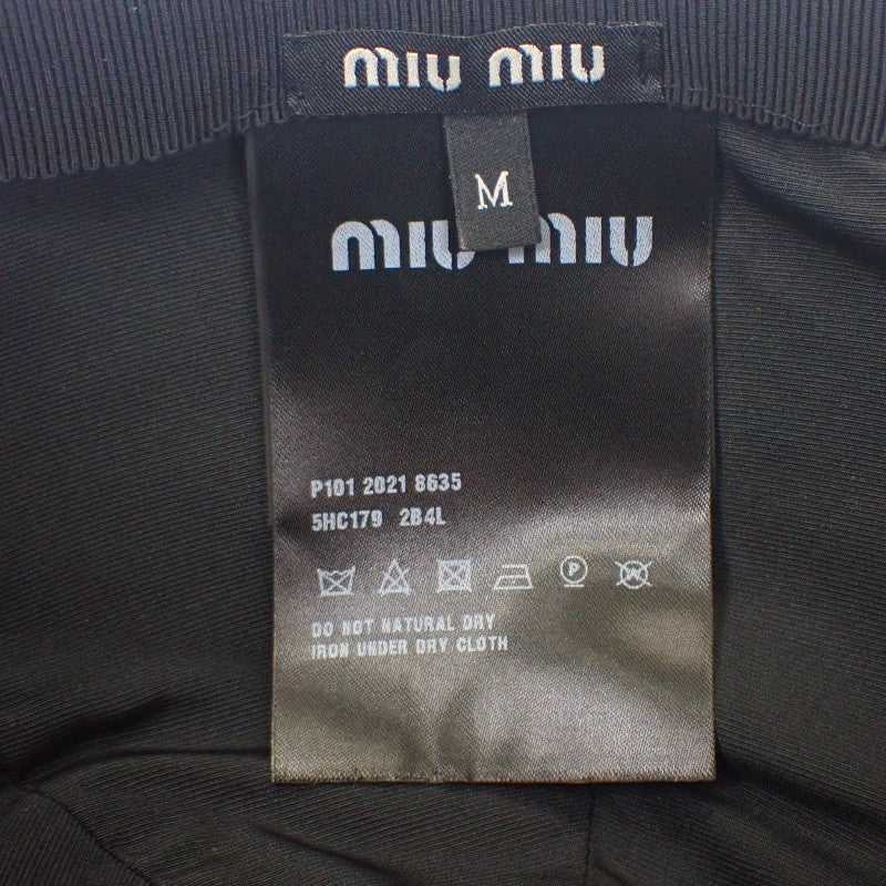 ミュウミュウ MIUMIU ベースボールキャップ 5HC179 2B4L F0967 キャップ シルク ブラック レディース【中古】【Aランク】
