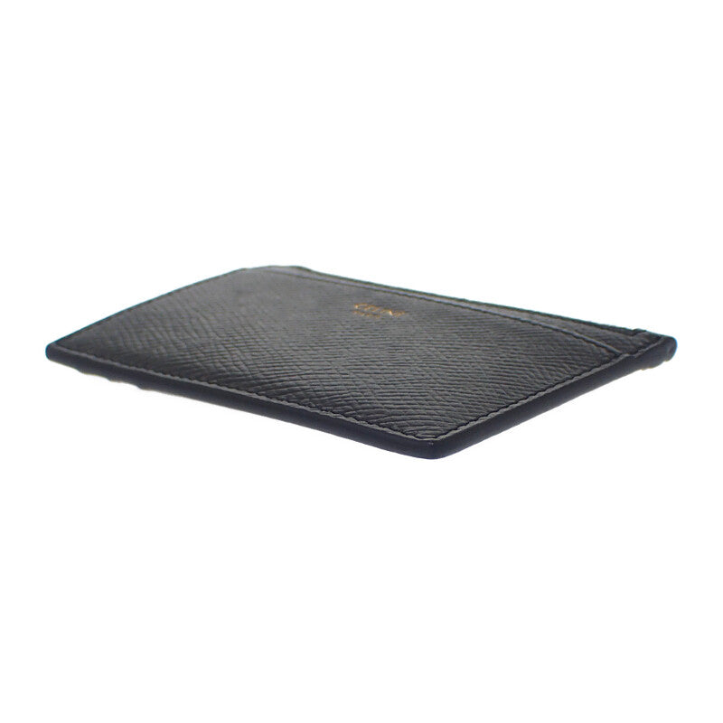 セリーヌ CELINE カードホルダー トリオンフ チャーム 10M083FVO.38NO カードケース カーフ ブラック ゴールド金具 レディース【中古】【Aランク】