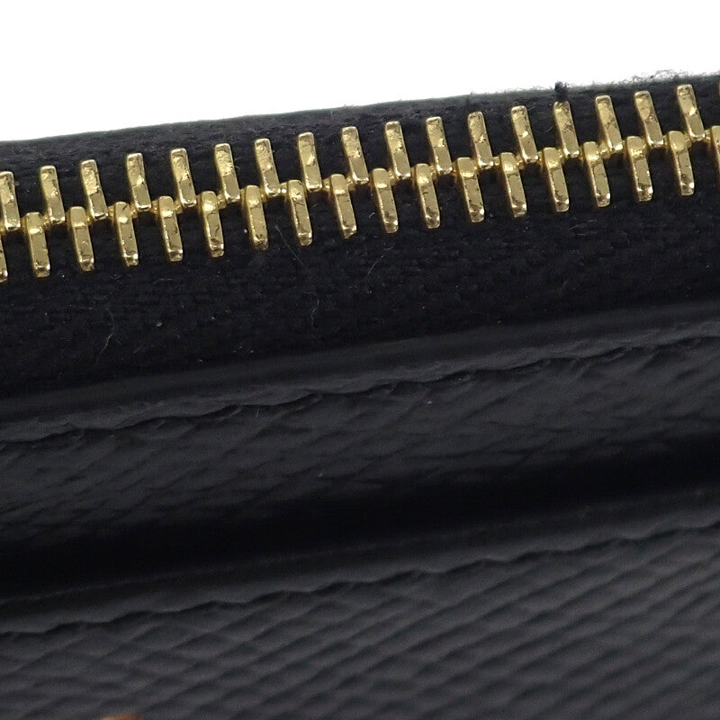 セリーヌ CELINE カードホルダー トリオンフ チャーム 10M083FVO.38NO カードケース カーフ ブラック ゴールド金具 レディース【中古】【Aランク】