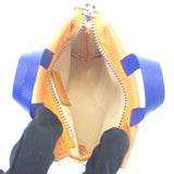 ルイヴィトン LOUIS VUITTON LV ミニショッパー キーホルダー M02699 バッグチャーム レザー オレンジ ネイビー レディース メンズ【中古】【ABランク】