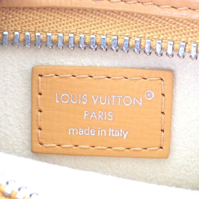 ルイヴィトン LOUIS VUITTON LV ミニショッパー キーホルダー M02699 バッグチャーム レザー オレンジ ネイビー レディース メンズ【中古】【ABランク】