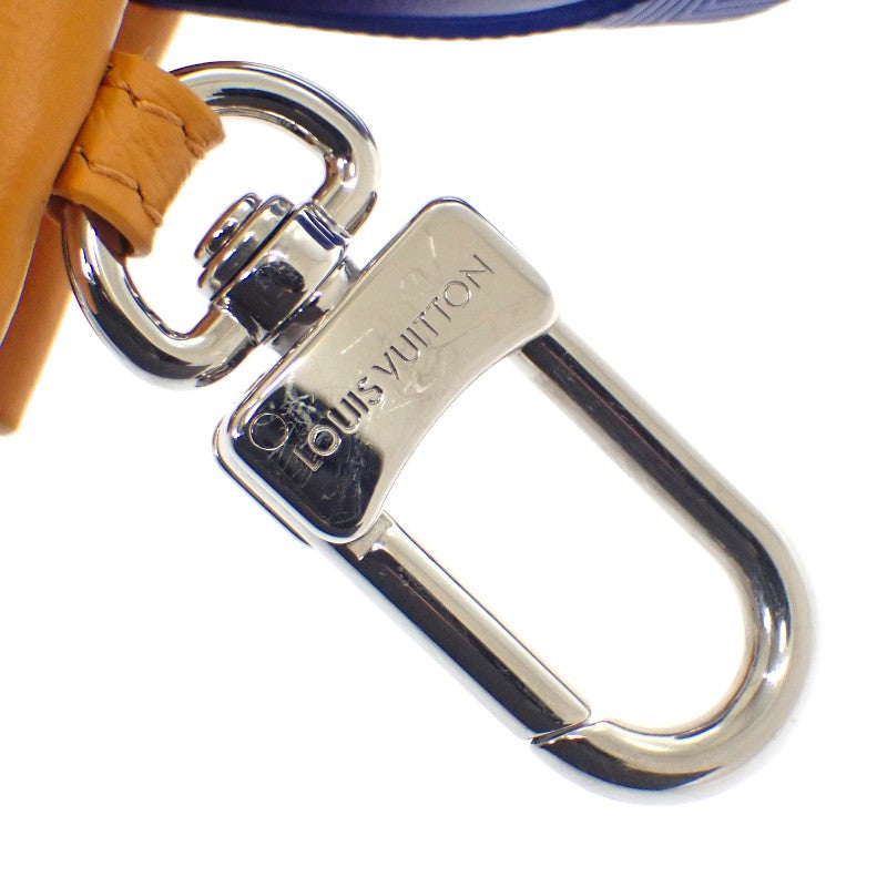 ルイヴィトン LOUIS VUITTON LV ミニショッパー キーホルダー M02699 バッグチャーム レザー オレンジ ネイビー レディース メンズ【中古】【ABランク】