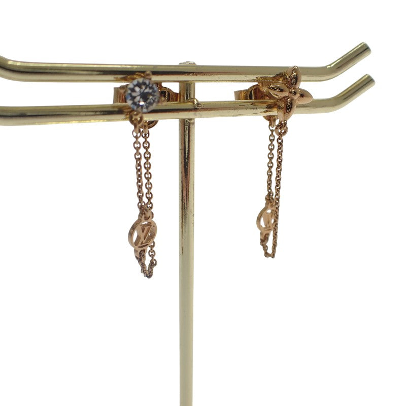 ルイヴィトン LOUIS VUITTON ブックル ドレイユ プティルイ M00390 ピアス GP クリスタル ゴールド レディース【中古】【Aランク】