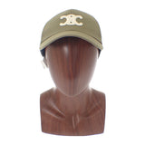 セリーヌ CELINE トリオンフ ベースボールキャップ L 2AUT6969P.02KL キャップ コットン カーキ ゴールド金具 レディース ユニセックス【中古】【Aランク】