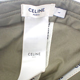 セリーヌ CELINE トリオンフ ベースボールキャップ L 2AUT6969P.02KL キャップ コットン カーキ ゴールド金具 レディース ユニセックス【中古】【Aランク】
