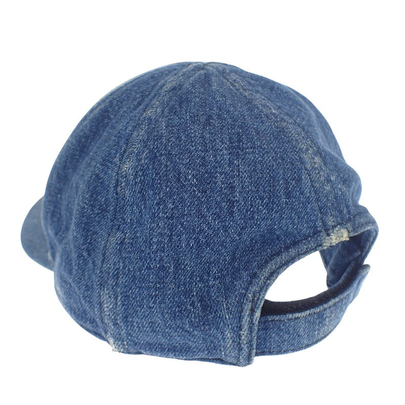 ミュウミュウ MIUMIU デニムベースボールキャップ 5HC179_2CL4 キャップ コットン ネイビー レディース ユニセックス【中古】【ABランク】