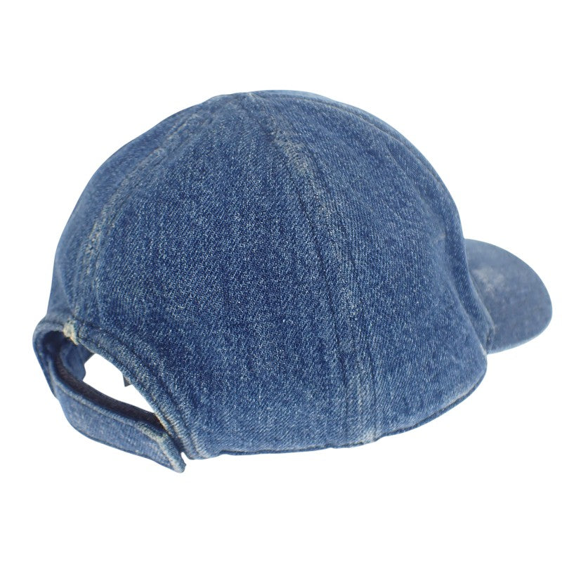 ミュウミュウ MIUMIU デニムベースボールキャップ 5HC179_2CL4 キャップ コットン ネイビー レディース ユニセックス【中古】【ABランク】