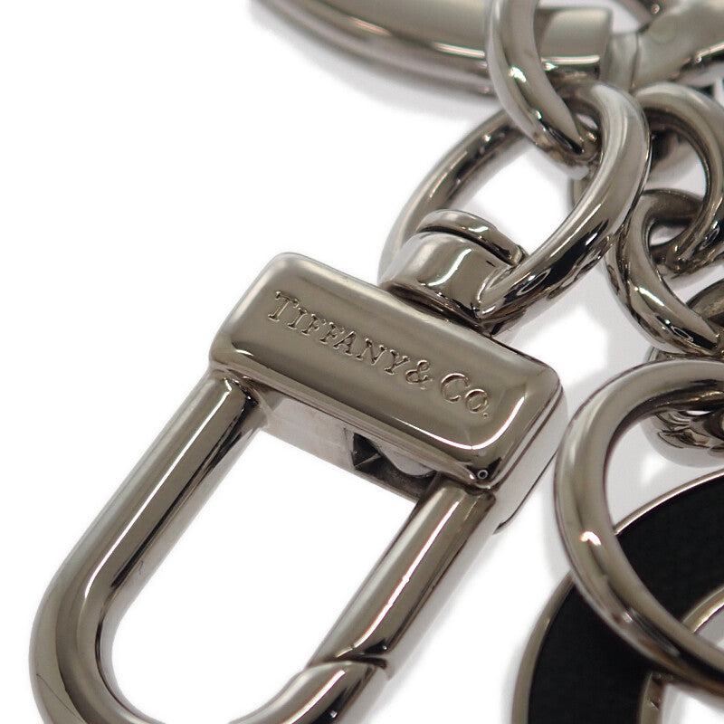 ティファニー TIFFANY&Co. レザー インレイド ハート タグ キーリング 73911974 キーホルダー メタル シルバー レディース【中古】【Aランク】