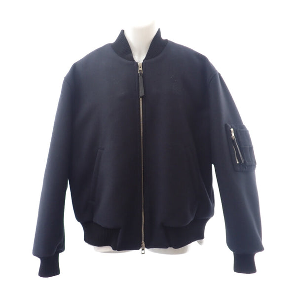 ロエベ LOEWE ボンバー ジャケット 46 H526330X87 ブルゾン ウール ネイビー メンズ【中古】【Aランク】