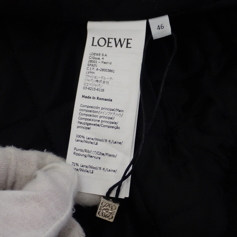 ロエベ LOEWE ボンバー ジャケット 46 H526330X87 ブルゾン ウール ネイビー メンズ【中古】【Aランク】