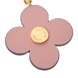 ルイヴィトン LOUIS VUITTON ブルーミング フラワーBB M63085 バッグチャーム メタル レザー ゴールド ピンク レディース【中古】【Aランク】