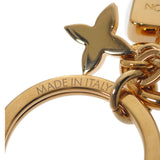 ルイヴィトン LOUIS VUITTON ブルーミング フラワーBB M63085 バッグチャーム メタル レザー ゴールド ピンク レディース【中古】【Aランク】