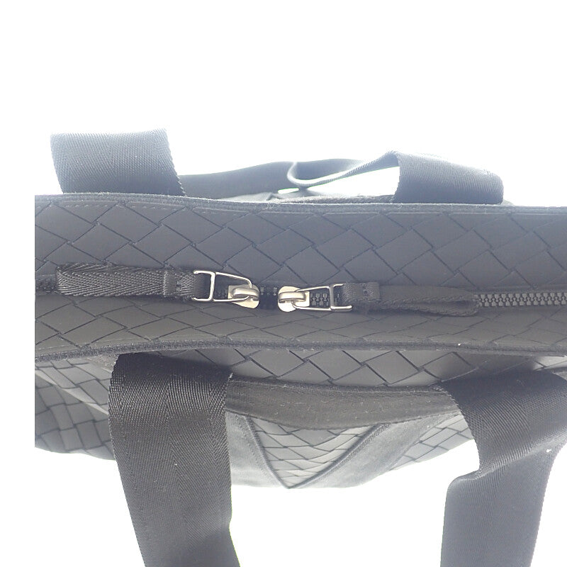 ボッテガヴェネタ BOTTEGA VENETA スコルピート 651681 トートバッグ ラバー ナイロン イントレチャート ブラック シルバー金具 メンズ レディース【中古】【ABランク】