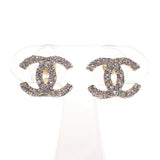 シャネル CHANEL ココマーク F19A刻印 ピアス メタル ストラス ゴールド レディース【中古】【ABランク】