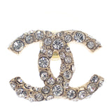 シャネル CHANEL ココマーク F19A刻印 ピアス メタル ストラス ゴールド レディース【中古】【ABランク】