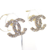 シャネル CHANEL ココマーク F19A刻印 ピアス メタル ストラス ゴールド レディース【中古】【ABランク】