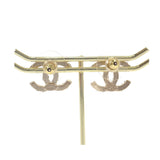 シャネル CHANEL ココマーク F19A刻印 ピアス メタル ストラス ゴールド レディース【中古】【ABランク】