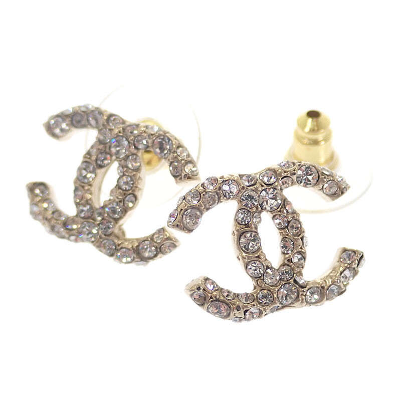 シャネル CHANEL ココマーク F19A刻印 ピアス メタル ストラス