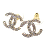 シャネル CHANEL ココマーク F19A刻印 ピアス メタル ストラス ゴールド レディース【中古】【ABランク】