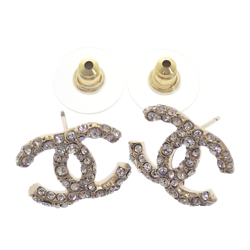シャネル CHANEL ココマーク F19A刻印 ピアス メタル ストラス
