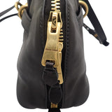 ミュウミュウ MIUMIU アバンチュールトップハンドル 5BB168_2BBL_F0002 2WAYバッグ ラムスキン ブラック ゴールド金具 レディース【中古】【Aランク】