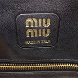ミュウミュウ MIUMIU アバンチュールトップハンドル 5BB168_2BBL_F0002 2WAYバッグ ラムスキン ブラック ゴールド金具 レディース【中古】【Aランク】