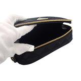 プラダ PRADA エンブロダイリー ファブリック 2VH069 ショルダーバッグ ポリエステル サフィアーノ ブラック ゴールド金具 メンズ レディース【中古】【Aランク】