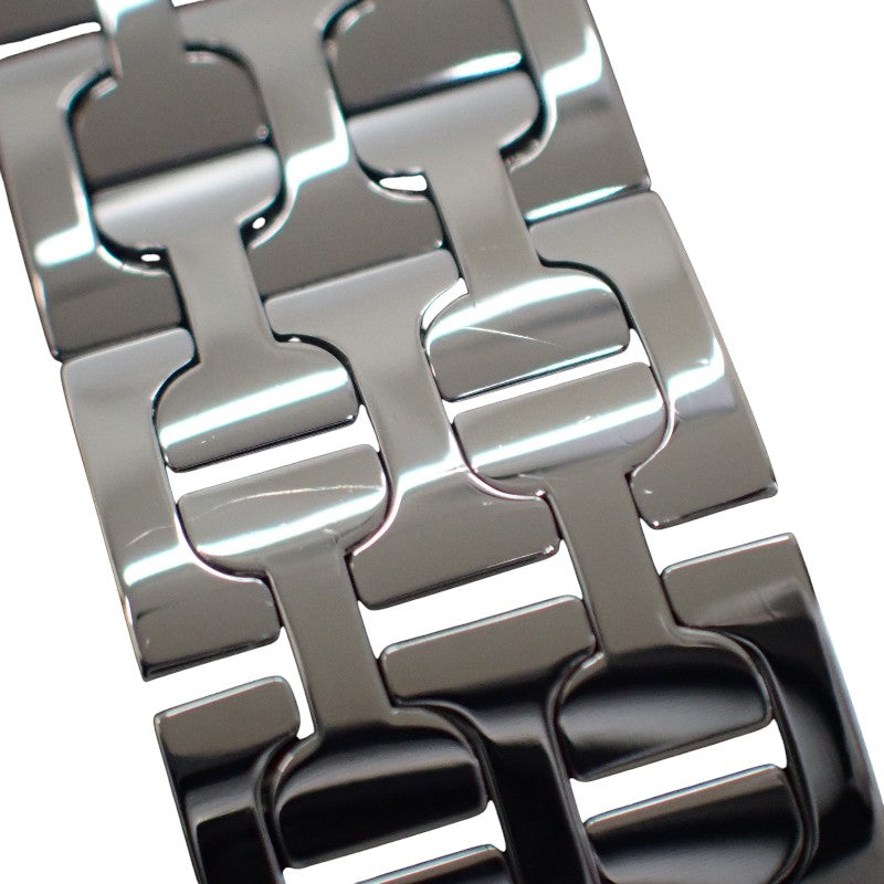 エルメス HERMES Hウォッチ ミニ ギョーシェ HH1.110 腕時計 ステンレススチール クオーツ シルバー文字盤 レディース【中古】【ABランク】