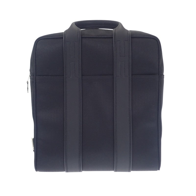 エルメス HERMES アカプルコ サック アド バックパック リュック・デイパック レザー トワルシェブロン ブラック メンズ【中古】【ABランク】