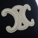 セリーヌ CELINE トリオンフ ベースボールキャップ M 2AUT6969P.38NO キャップ コットン ブラック ゴールド金具 レディース ユニセックス【中古】【ABランク】