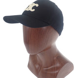 セリーヌ CELINE トリオンフ ベースボールキャップ M 2AUT6969P.38NO キャップ コットン ブラック ゴールド金具 レディース ユニセックス【中古】【ABランク】