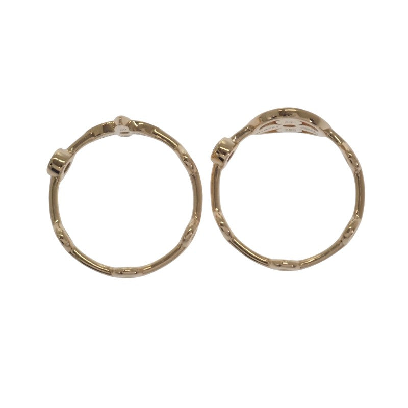 ルイヴィトン LOUIS VUITTON バーグモノグラムスキン 2P 10号 Q9A72 リング K18イエローゴールド ダイヤモンド レディース【中古】【Aランク】