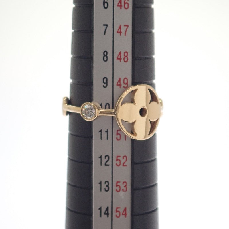 ルイヴィトン LOUIS VUITTON バーグモノグラムスキン 2P 10号 Q9A72 リング K18イエローゴールド ダイヤモンド レディース【中古】【Aランク】