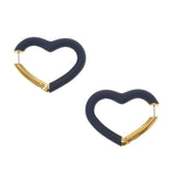 エルメス HERMES オー・クール・デュ・フォーブル H500243FC89 ピアス ヴォースイフト ブラック ゴールド金具 レディース【中古】【Aランク】